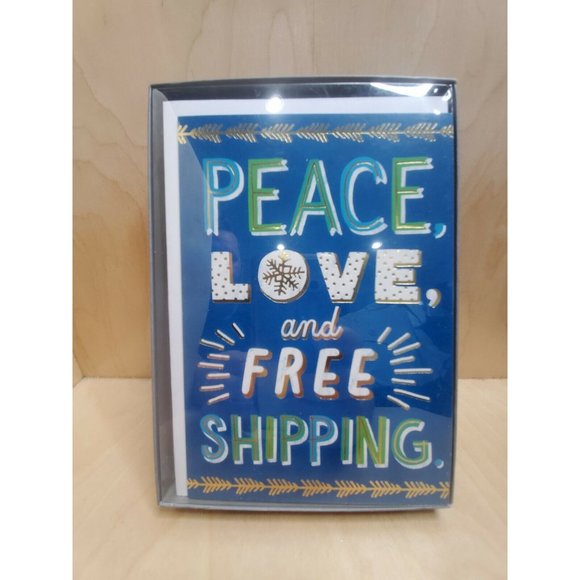 Hallmark Christmas Cards 16 Boxed New ~ Peace, Love, Free Shipping - Picture 2 of 4